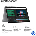 HP OmniBook X Flip 2-in-1 16-AR0033DX Laptop, AMD Ryzen AI 7 350 Up To 5.0 GHz, 24GB LPDDR5x, 1TB PCIe Gen4 SSD, AMD Radeon 860M, 16" 2K IPS Touchscreen X360, Backlit Keyboard, Wi-Fi 6E, Windows 11 Home, Meteor Silver