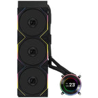 Lian Li HydroShift II LCD-C 360TL ARGB 360mm AIO Liquid CPU Cooler, 2.1' IPS LCD, TL Wireless Fans, Black