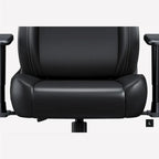 AndaSeat Novis Ultra L Series Gaming Chair, Ergonomic Design, PVC Leather, Head and Lumbar Pillow, Adjustable Armrests, Black