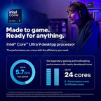 Intel Core Ultra 9 285K Desktop Processor, 24C 24T, FCLGA1851