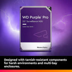 WD Purple Pro 12TB Surveillance Hard Drive HDD | Internal SATA, 256 MB Cache
