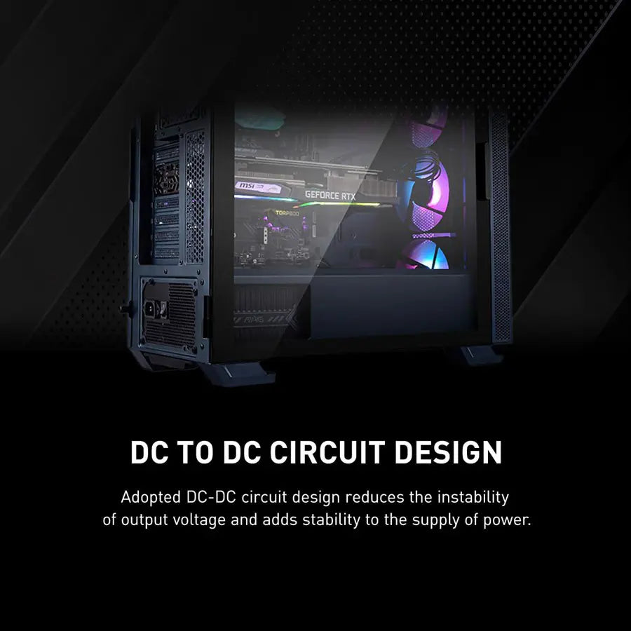 MSI MAG A650BN Power Supply, 650W, 80 Plus Bronze, Active PFC, DC-DC Circuit Design, 120mm Low Noise Fan