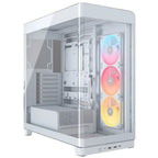 Corsair Frame 4500X LX-R RGB iCUE Link Panoramic Glass Mid-Tower PC Case, 3x120mm RGB Fans, White