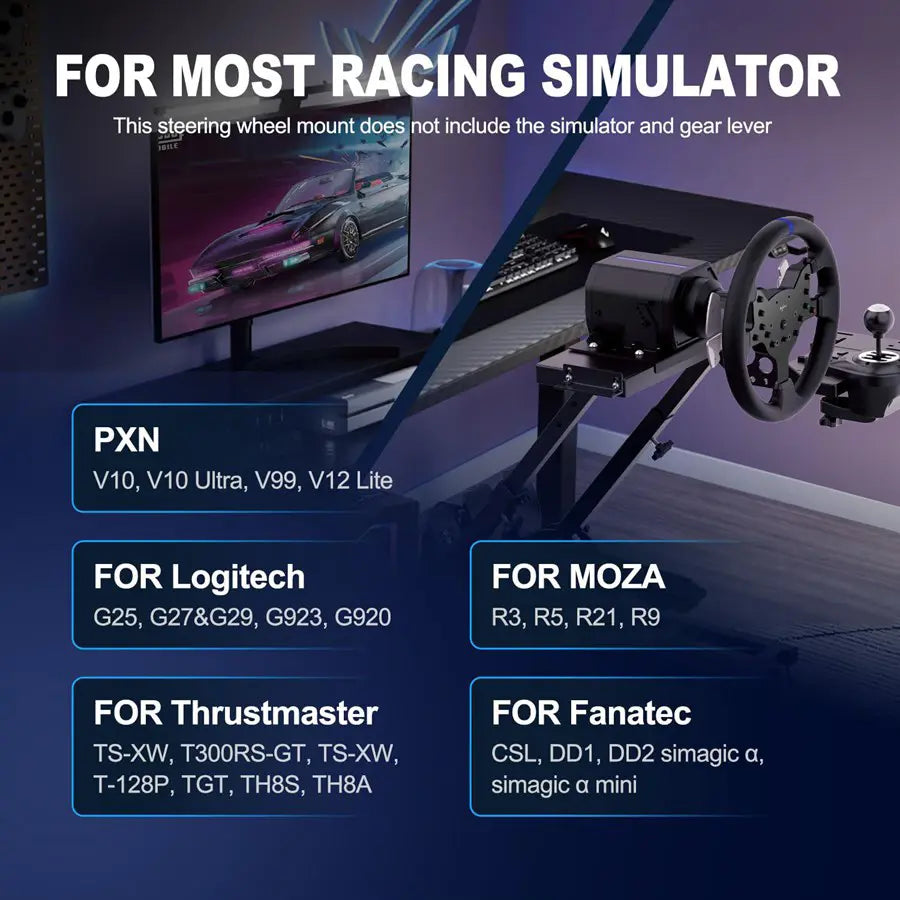 PXN A10 PC Racing Wheel Stand Simulator Cockpit Wheel Stand Racing Steering Shifter Mount