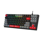 Bloody S310N RGB BLMS Mechanical Gaming Keyboard, Red Plus Switch, Linear, Energy Red Black