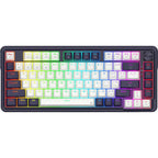 Redragon K673WB-RGB-PRO UCAL PRO Wireless Gasket Mechanical Gaming Keyboard, 81 Keys, RGB, Tri-Mode, PBT Keycaps, Hot-Swap, Gasket Mount, Rotary Knob, Black and White
