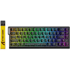 ATTACK SHARK X68 HE Rapid Trigger Keyboard, 60% Wired, Magnetic Switch, 0.01mm RT Accuracy, 8000Hz Polling Rate, Adjustable Actuation 0.1-3.4mm, RGB, Black Contours