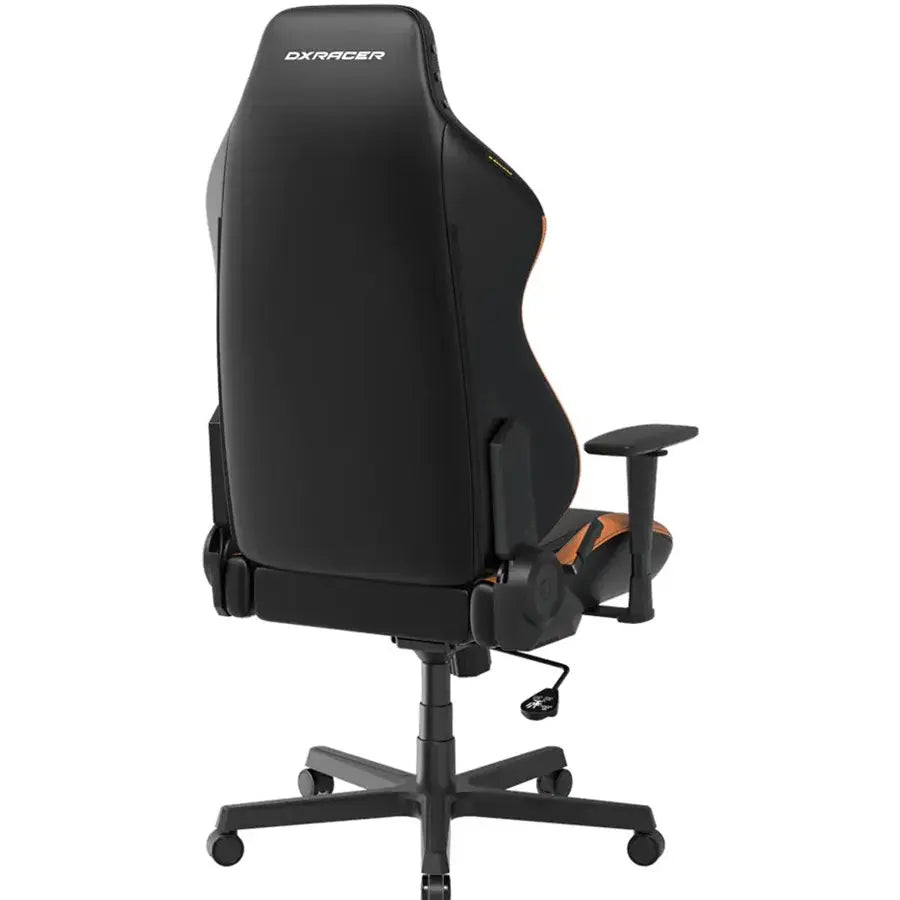 DXRacer Drifting Series Gaming Chair, Racing Style, Cooling Gel Headrest, Lumbar Pillow, 3D Armrests, 90-135 Degree Recline, EPU Leatherette, Black Orange, Regular / L