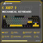 ATTACK SHARK X87 Wireless Tri-Mode Mechanical Gaming Keyboard, Hot-Swappable, Gasket Mount, RGB Backlit, Pre-Lubed Linear Switches, Side-Printed PBT Keycaps, TKL 87-Key, Star Black