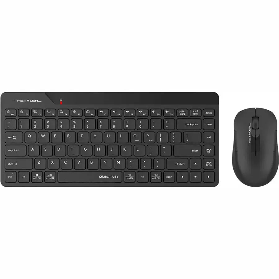 A4Tech FG2200 Air2 Wireless Combo Desktop, 2.4GHz, 1000DPI, Compact Design, Anti-Slippery Design, Black