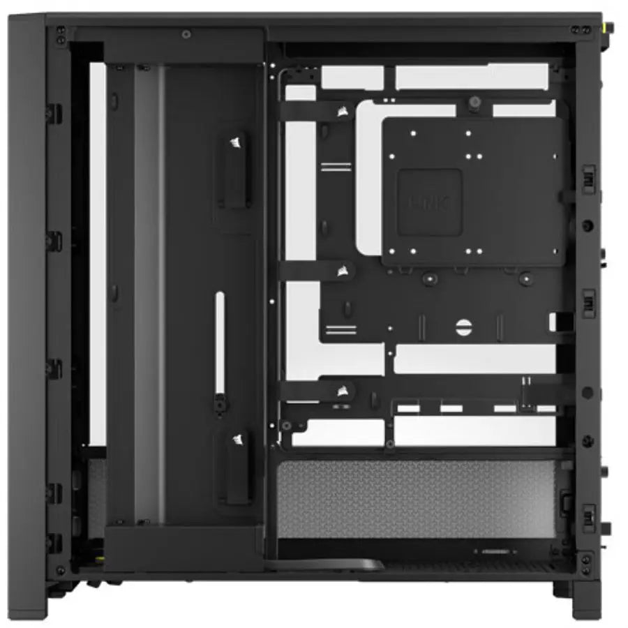 Corsair FRAME 4000D PC Case, Modular Mid-Tower, Dual 360mm Radiator Support, GPU Anti-Sag Arm, Black