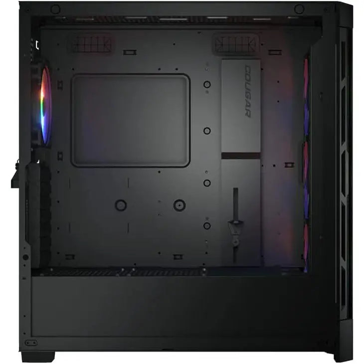 Cougar Duoface Pro RGB Gaming Mid Tower Case, 390mm GPU Support, Built-In RGB Fan Controller Up to 6 Fans, Two Front Panels Mesh and Tempered Glass, Black