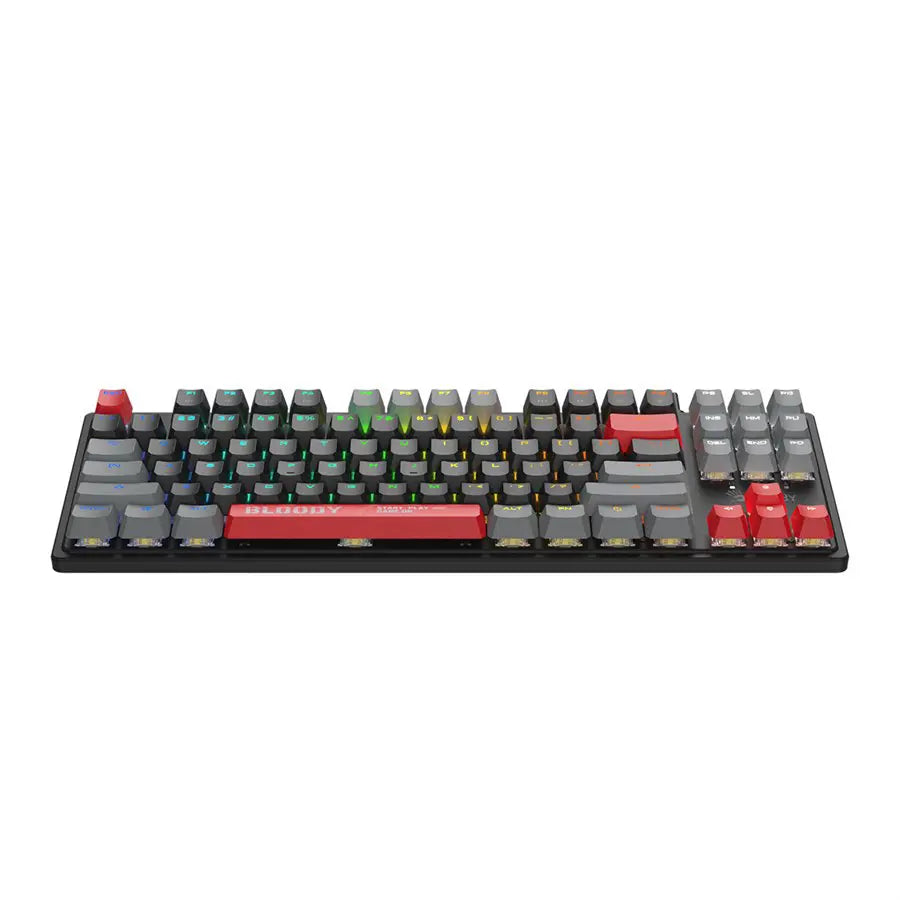 Bloody S310N RGB BLMS Mechanical Gaming Keyboard, Red Plus Switch, Linear, Energy Red Black