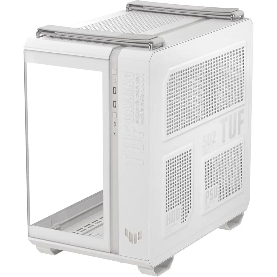 ASUS TUF Gaming GT502 Horizon White - ATX Mid-Tower Case with Panoramic Tempered Glass, Dual-Chamber Cooling, USB 10Gbps Type-C, Tool-Free Panels, Modular Design