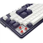 Redragon K673WB-RGB-PRO UCAL PRO Wireless Gasket Mechanical Gaming Keyboard, 81 Keys, RGB, Tri-Mode, PBT Keycaps, Hot-Swap, Gasket Mount, Rotary Knob, Black and White