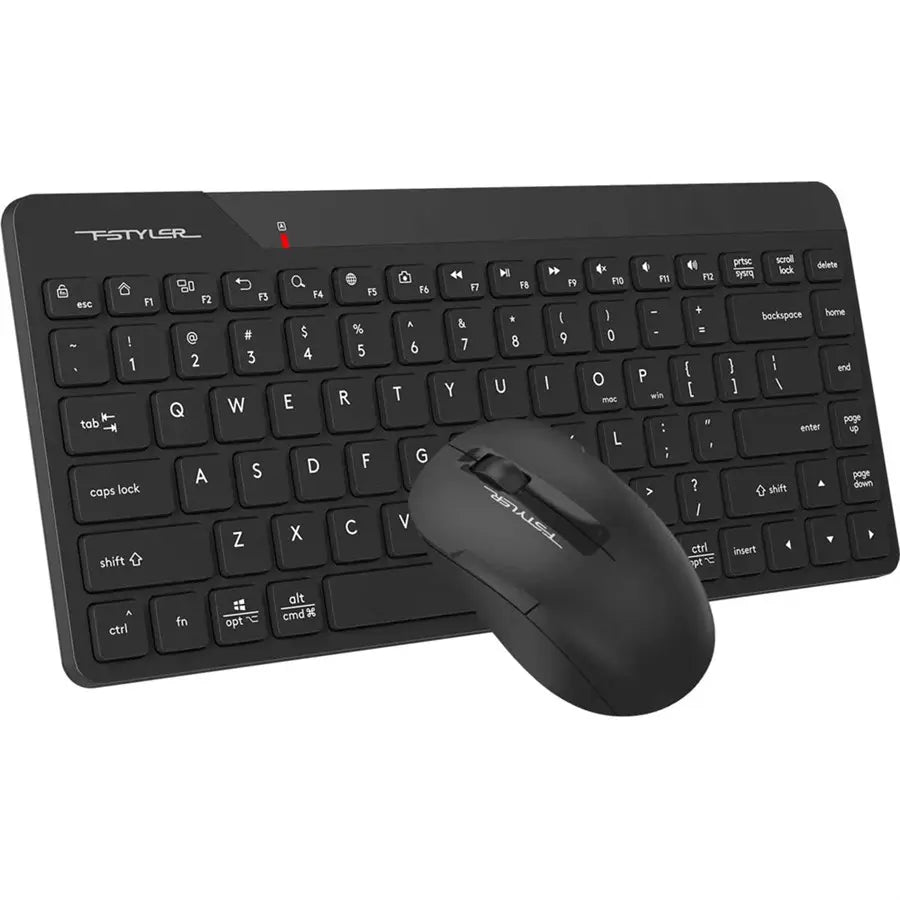 A4Tech FG2200 Air2 Wireless Combo Desktop, 2.4GHz, 1000DPI, Compact Design, Anti-Slippery Design, Black