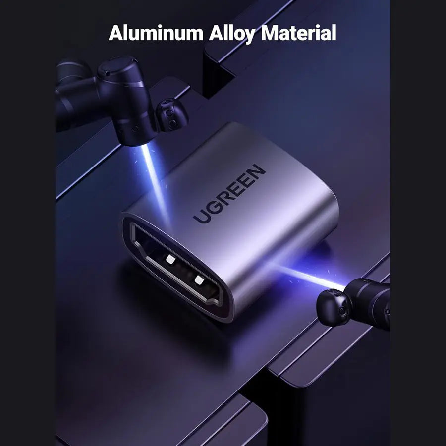 UGREEN 90592 HDMI 2.1 Female to Female Coupler, 8K@60Hz, 4K@120Hz, HDR, ARC, Dolby Vision, HDCP2.3, Aluminum-Plated Housing