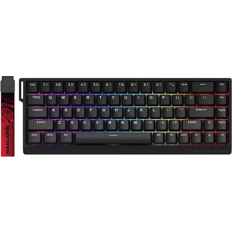 FGG MadLions MAD68 HE RGB 60% Wired Magnetic Switch Gaming Keyboard, 60% Compact, Hall Effect Amber Pro Switches, Adjustable Actuation, 8000Hz Polling Rate, Rapid Trigger, RGB, Black