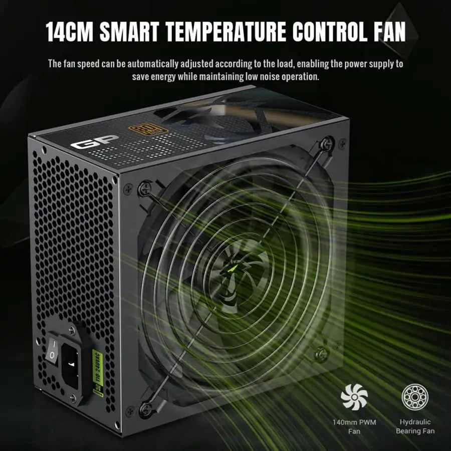 GameMax GP 550B 550W 80 Plus Bronze Power Supply Ultra-Stable Smart Fan Premium Heat Dissipation Black GP Series