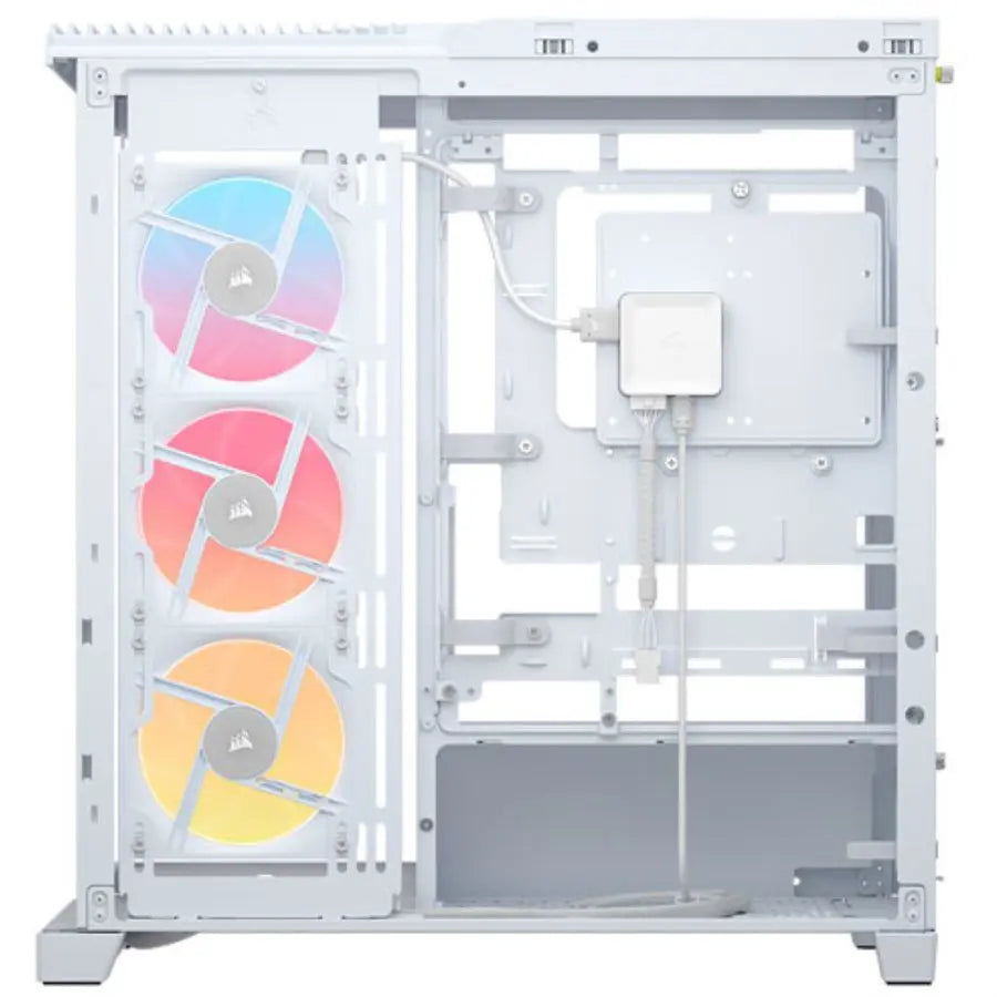 Corsair Frame 4500X LX-R RGB iCUE Link Panoramic Glass Mid-Tower PC Case, 3x120mm RGB Fans, White