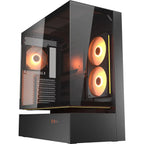 Cougar CFV235 PC Case, Central Floating Ventilation, Aurora RGB Lighting, Unity 240 ARGB Fans, Supports Up To 430mm GPU, Glass Front Panel, Black