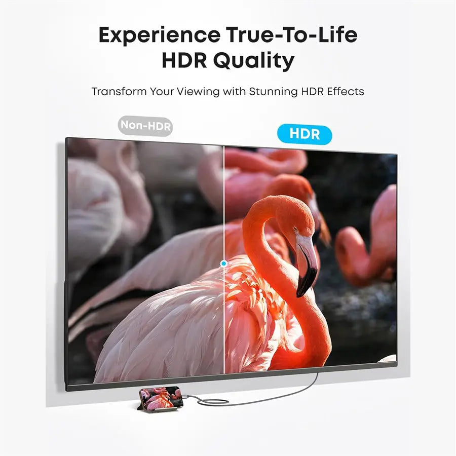 Anker Nano HDMI To USB C Cable 3ft, 4K@60Hz HDR, Thunderbolt 5/4/3 Compatible, A87E0H11
