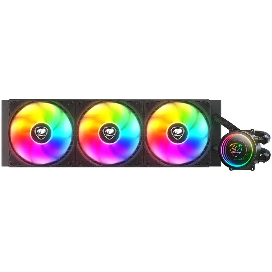 Cougar Poseidon Elite 360 ARGB White CPU Cooler, High Performance ARGB AIO Liquid Cooler, Black