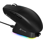 ATTACK SHARK G3PRO Tri-Mode Wireless Gaming Mouse With Charge Dock, 25000 DPI, PixArt PAW3311 Sensor, Broadcom Esport MCU, Omron Switches, Ultra Lightweight 59g, Black