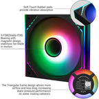 Thermalright TL-M12R-S 120mm ARGB PWM Reverse Airflow Case Fan, 1500RPM, Silent Operation, Inverted Design, Black