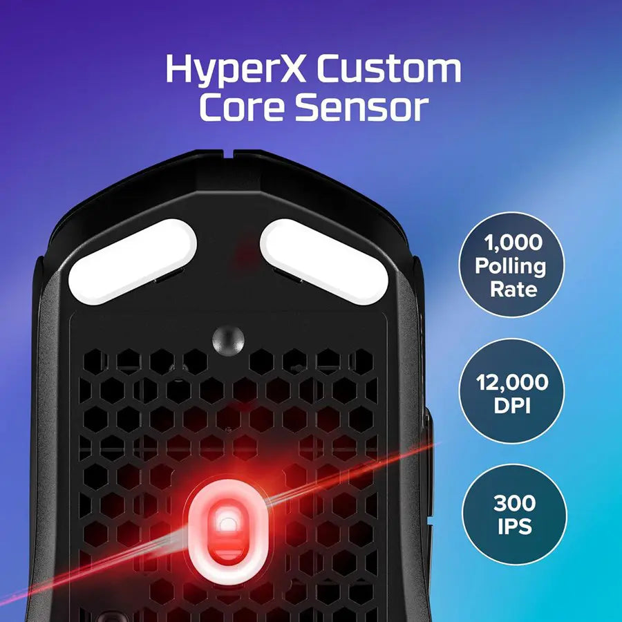 HyperX Pulsefire Haste 2 Core Wireless Gaming Mouse Dual Wireless, Custom Core Sensor, Up To 100h Battery, Lightweight 70g, Black 8R2E6AA