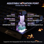 ATTACK SHARK X68 HE Rapid Trigger Keyboard, 60% Wired, Magnetic Switch, 0.01mm RT Accuracy, 8000Hz Polling Rate, Adjustable Actuation 0.1-3.4mm, RGB, Black Contours