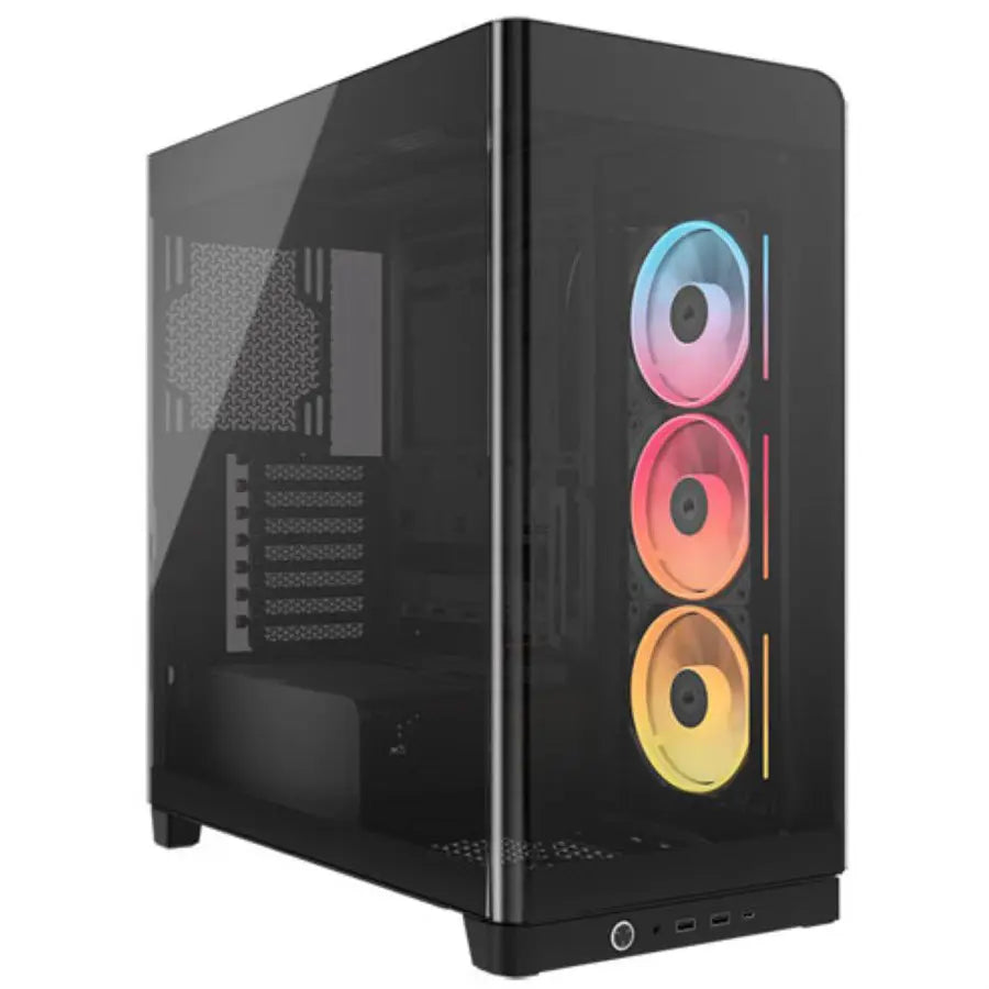 Corsair Frame 4500X LX-R RGB iCUE Link Panoramic Glass Mid-Tower PC Case, Dual 360mm Radiator Support, 3x120mm RGB Fans, Black