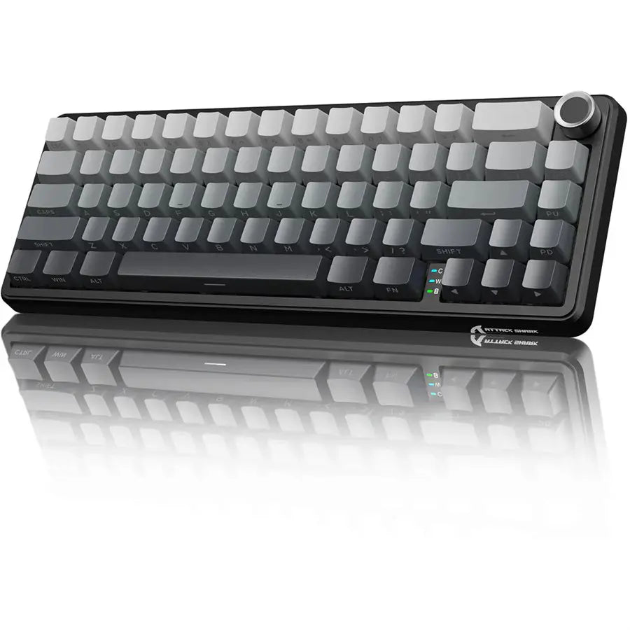 ATTACK SHARK X66 Wireless Mechanical Keyboard, 60% Layout, Hot-Swappable Strawberry Switch, Side Printed PBT Keycaps, Bluetooth 2.4G Type-C Wired, 3000mAh Battery, Moonlit Night