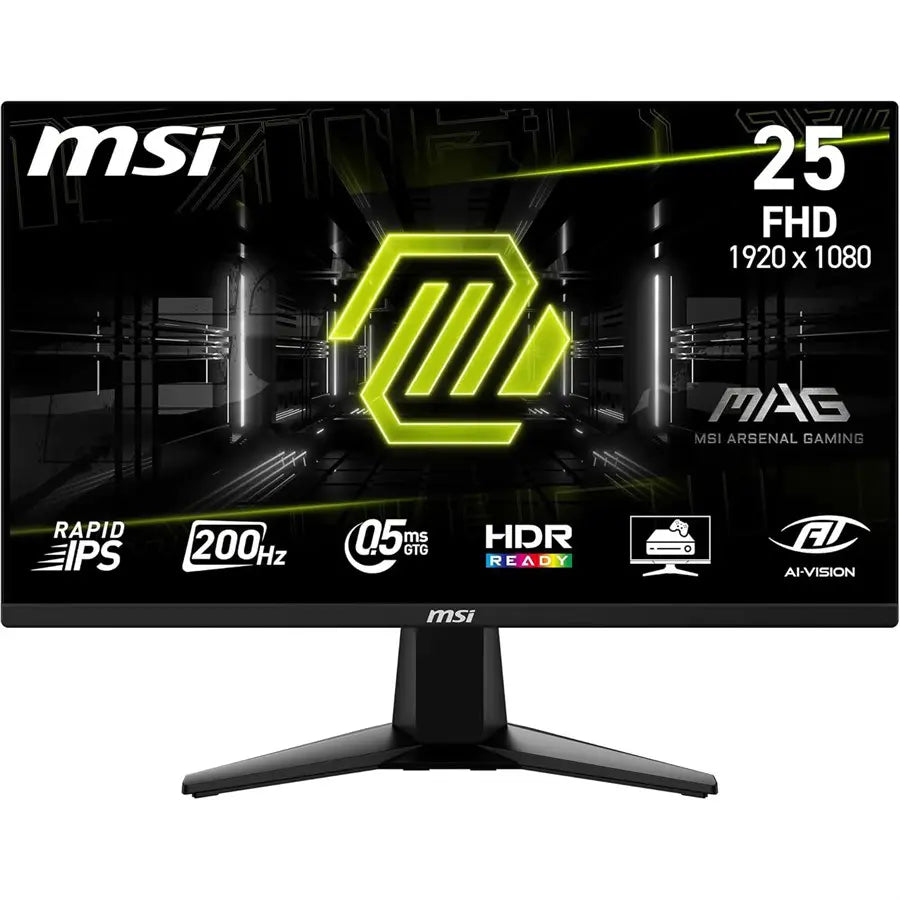 MSI MAG 255F E20 Gaming Monitor 24.5 Inch FHD Rapid IPS 200Hz 0.5ms HDR Ready