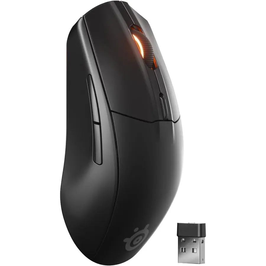 SteelSeries Rival 3 Wireless Gen 2 Gaming Mouse, TrueMove Air 18K Sensor, 1.9ms Latency, 2.4GHz Wireless and Bluetooth, 6 Buttons, Black, 62523