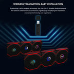 Lian Li UNI Fan TL LCD Wireless 120 Triple Pack Black, 2.4GHz Wireless, ARGB, Infinity Mirror, 1.6 Inch LCD, Controller Included