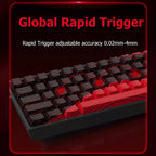FGG MadLions MAD68 HE RGB 60% Wired Magnetic Switch Gaming Keyboard, 60% Compact, Hall Effect Amber Pro Switches, Adjustable Actuation, 8000Hz Polling Rate, Rapid Trigger, RGB, Black