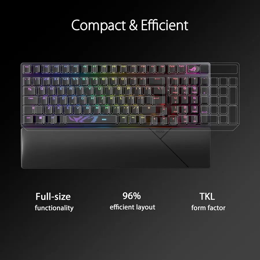 Asus ROG Strix Scope II 96 Wireless Gaming Keyboard Black, NX Snow Switches