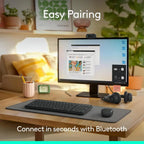 Logitech MK250 Compact Bluetooth Wireless Combo 920-013559, Smooth Optical Tracking 1000DPI, 10m Range, 12-Month Battery Life, Graphite
