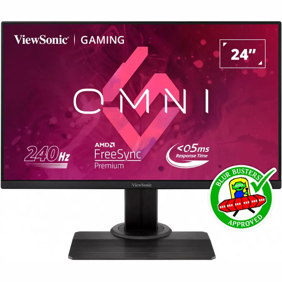 ViewSonic XG2431 Gaming Monitor, 24' FHD 1920x1080, 240Hz, 0.5ms MPRT, Fast IPS, HDR10, FreeSync Premium and G-Sync Compatible, Black