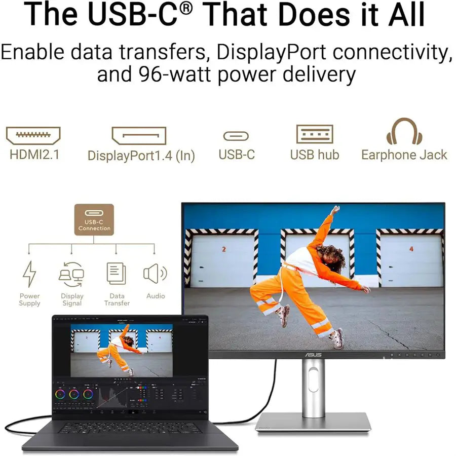ASUS ProArt Display 5K PA27JCV Professional Monitor, 27-inch 5K 5120 x 2880, IPS, 99% DCI-P3, 100% sRGB, Calman Verified, USB-C PD 96W, VESA DisplayHDR 500