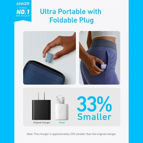 Anker 25W USB C Wall Charger - Supports PPS Fast Charging - Black - A2656J11