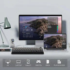 AULA F75 Max Wireless 3-in-1 Mechanical Gaming Keyboard, 81-Key, Hot Swappable, RGB, Knob and Digital Screen, NKRO, Gradient Grey