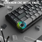 ATTACK SHARK X66 Wireless Mechanical Keyboard, 60% Layout, Hot-Swappable Strawberry Switch, Side Printed PBT Keycaps, Bluetooth 2.4G Type-C Wired, 3000mAh Battery, Moonlit Night