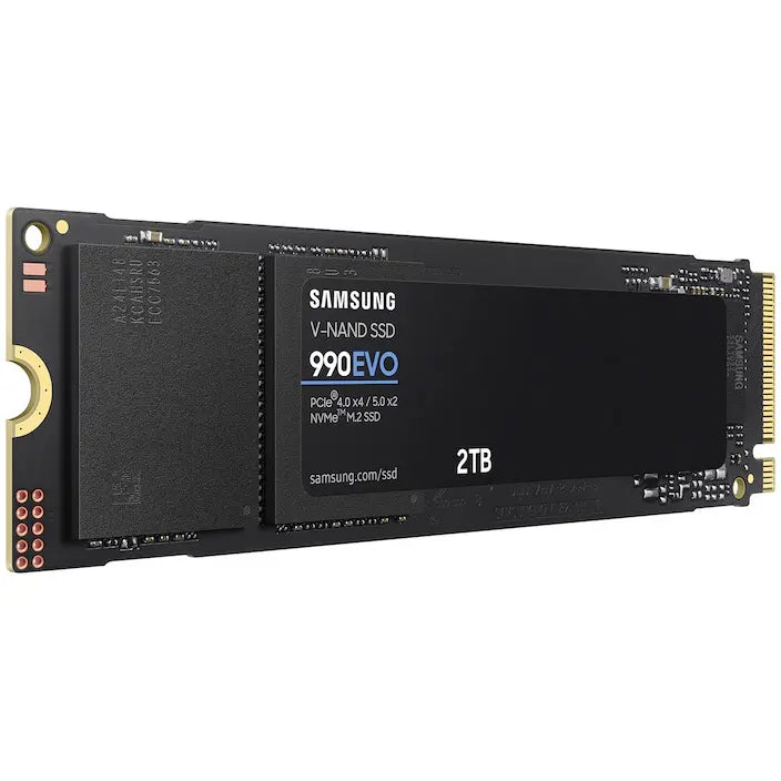 Samsung 990 EVO Internal SSD, 2TB, PCIe 4.0 x4, NVMe 2.0, M.2 2280, Up To 5,000MB/s Read