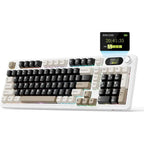 ATTACK SHARK X98PRO Wireless Gaming Keyboard, 99 Keys, LED Color Display, Hot-Swappable Blueberry Switch, Bluetooth 2.4G Wired, 4000mAh Battery, Cheese White
