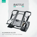 Amaze A540 Battle Gear Aluminum Alloy 360 Degree Laptop Stand, Fully Rotational, Premium Silicon Grip, For Laptops Till 17.3 Inch
