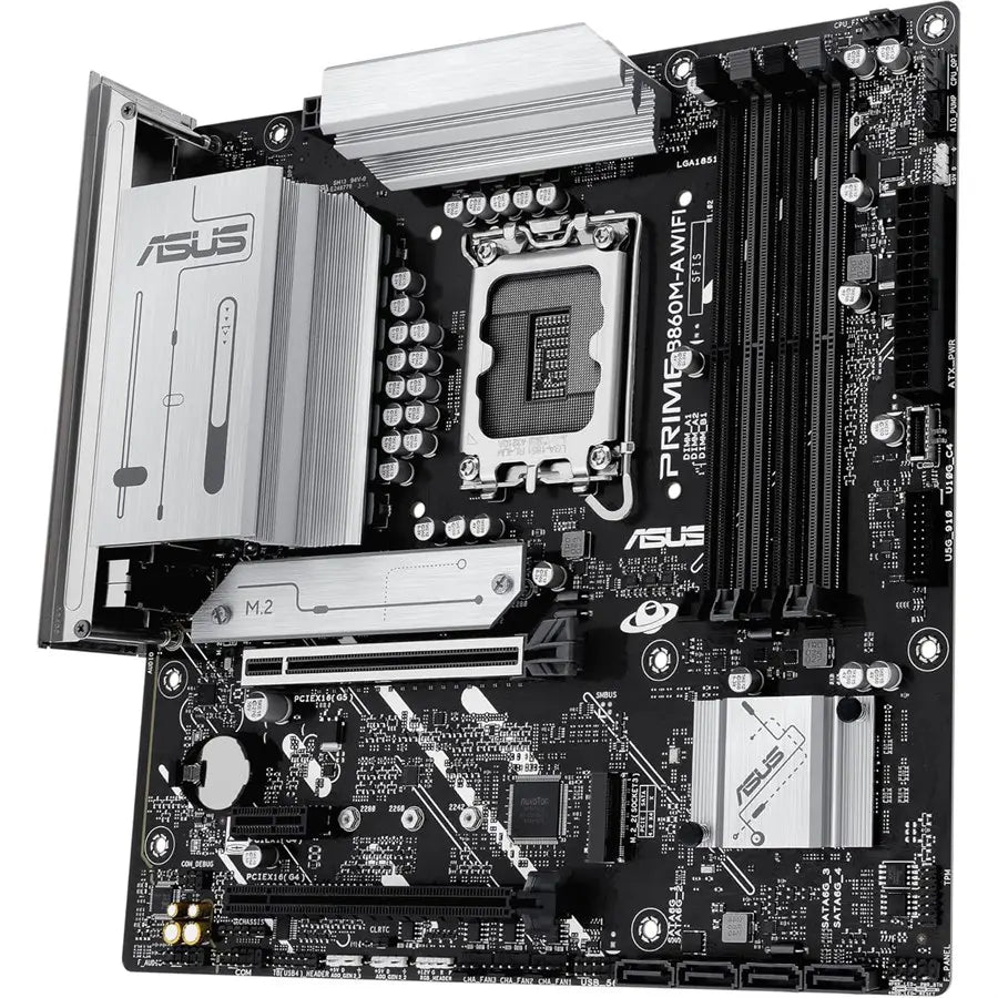 ASUS PRIME B860M-A WIFI-CSM Motherboard, Micro-ATX, LGA1851 Socket, Intel B860 Chipset, DDR5, WiFi 6E