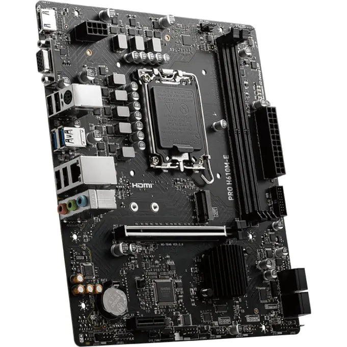 MSI PRO H610M-E Motherboard, LGA1700 Socket, DDR5 Up To 5600MHz, PCIe 4.0, Micro-ATX