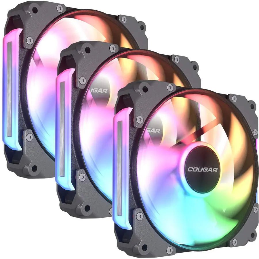 Cougar APOLAR 120 ARGB | 3 Fan Pack Black | Elite Universal Modular Fan | Daisy Chaining